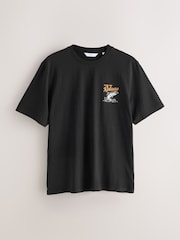 Black/Stone/Green Regular Fit Graphic Print T-Shirts 3 Pack - Image 10 of 15
