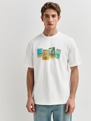 Black/Stone/Green Regular Fit Graphic Print T-Shirts 3 Pack - Image 3 of 15