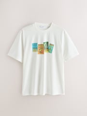 Black/Stone/Green Regular Fit Graphic Print T-Shirts 3 Pack - Image 8 of 15