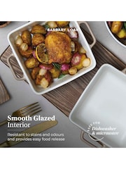 Barbary and Oak Set of 2 Cashmere Nattura Square Baking Dishes - Image 4 of 9