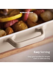 Barbary and Oak Set of 2 Cashmere Nattura Square Baking Dishes - Image 5 of 9