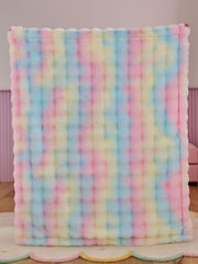 Rainbow ombre Fleece Throw - Image 3 of 7