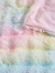 Rainbow ombre Fleece Throw - Image 6 of 7