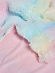 Rainbow ombre Fleece Throw - Image 7 of 7