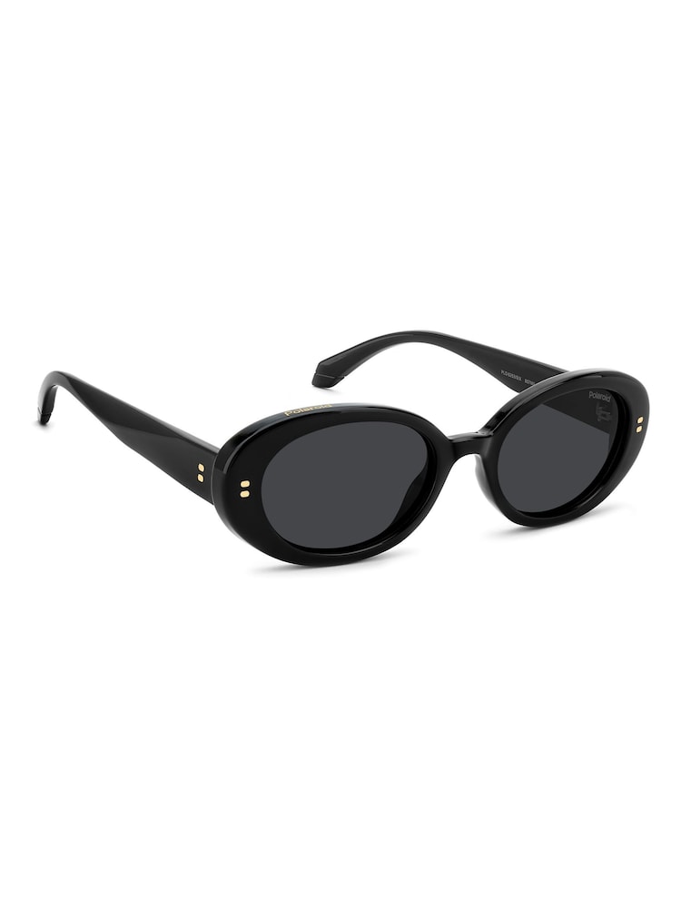 Polaroid Oval Black Sunglasses - Obraz 2 z 6 Polaroid Oval Black Sunglasses - Obraz 2 z 6
