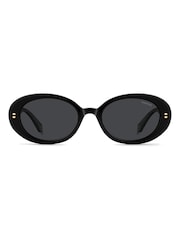 Polaroid Oval Black Sunglasses - Obraz 3 z 6