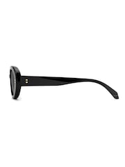 Polaroid Oval Black Sunglasses - Obraz 6 z 6
