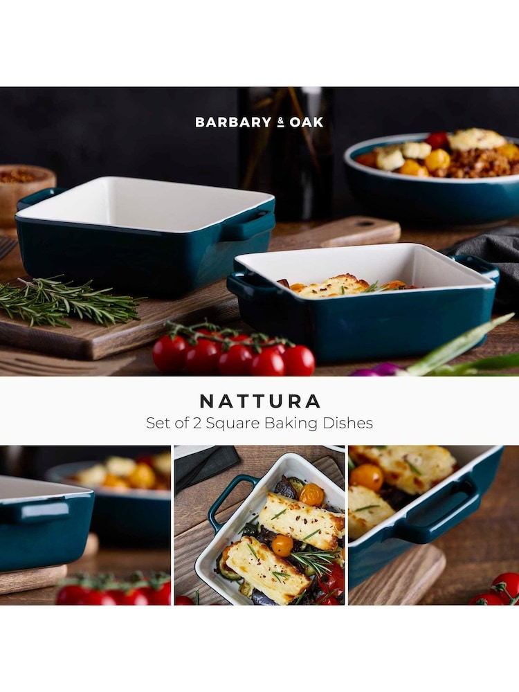 Barbary and Oak Set of 2 Agave Nattura Square Baking Dishes - Image 2 of 9