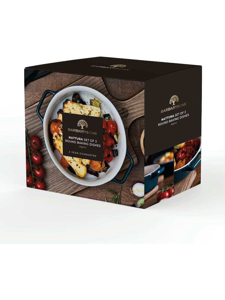 Barbary and Oak Set of 2 Agave Nattura Round Baking Dishes - Image 9 of 9