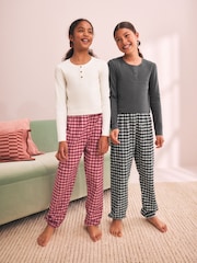 Black/Red Woven Jogger Pyjamas 2 Pack (3-16yrs) - Image 2 of 12