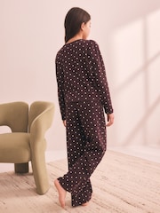 Chocoloate Spot Cardigan Wide Leg Pyjamas 1 Pack (3-16yrs) - Image 3 of 9