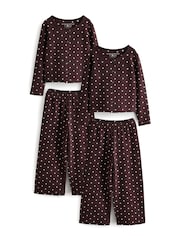Chocoloate Spot Cardigan Wide Leg Pyjamas 1 Pack (3-16yrs) - Image 5 of 9