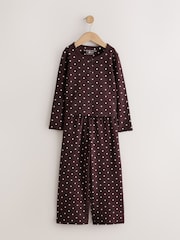 Chocoloate Spot Cardigan Wide Leg Pyjamas 1 Pack (3-16yrs) - Image 6 of 9
