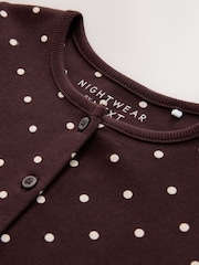 Chocoloate Spot Cardigan Wide Leg Pyjamas 1 Pack (3-16yrs) - Image 8 of 9