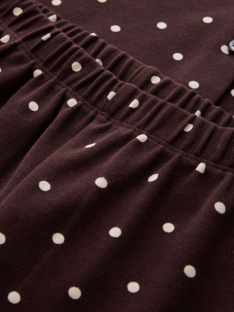 Chocoloate Spot Cardigan Wide Leg Pyjamas 1 Pack (3-16yrs) - Image 9 of 9