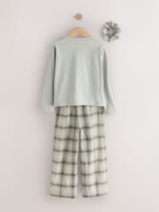 Green/Pink Woven Wide Leg Pyjamas 2 Pack (3-16yrs) - Image 10 of 12