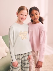 Green/Pink Woven Wide Leg Pyjamas 2 Pack (3-16yrs) - Image 3 of 12