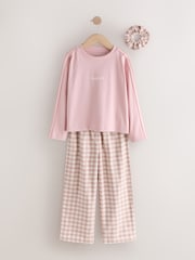 Green/Pink Woven Wide Leg Pyjamas 2 Pack (3-16yrs) - Image 8 of 12