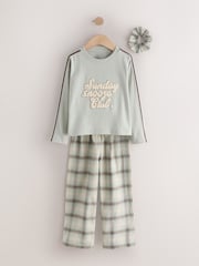 Green/Pink Woven Wide Leg Pyjamas 2 Pack (3-16yrs) - Image 9 of 12