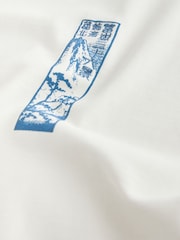 White Hokusai Relaxed Fit Artist T-Shirt - Image 10 of 10