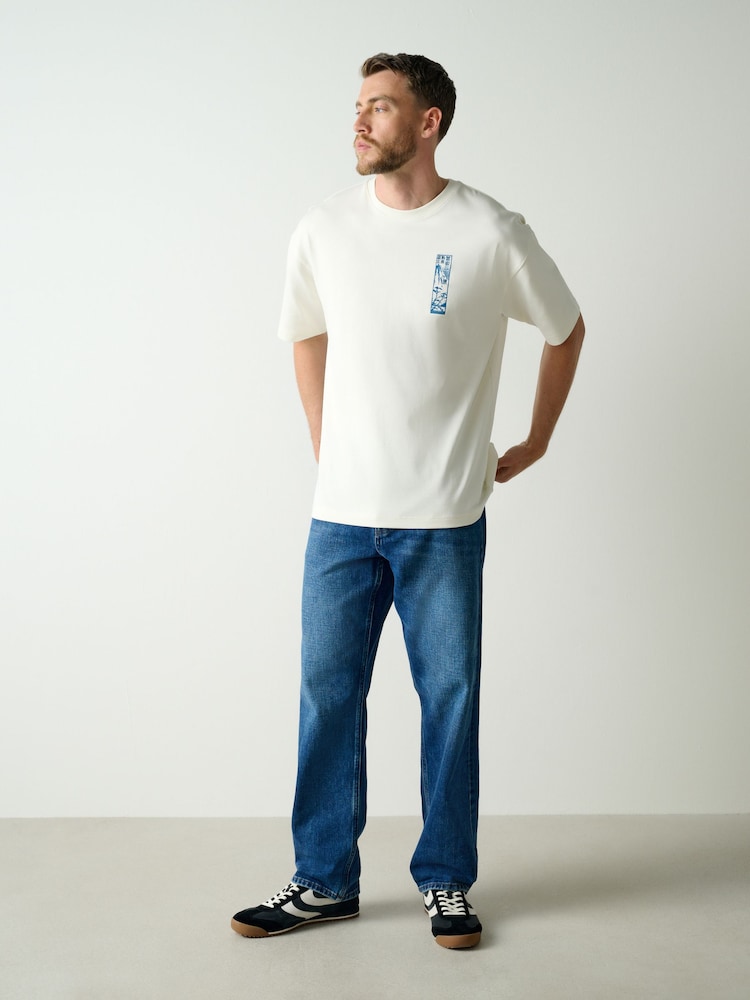 White Hokusai Relaxed Fit Artist T-Shirt - Image 2 of 6