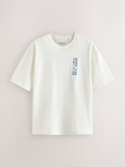 White Hokusai Relaxed Fit Artist T-Shirt - Image 7 of 10