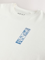 White Hokusai Relaxed Fit Artist T-Shirt - Image 9 of 10
