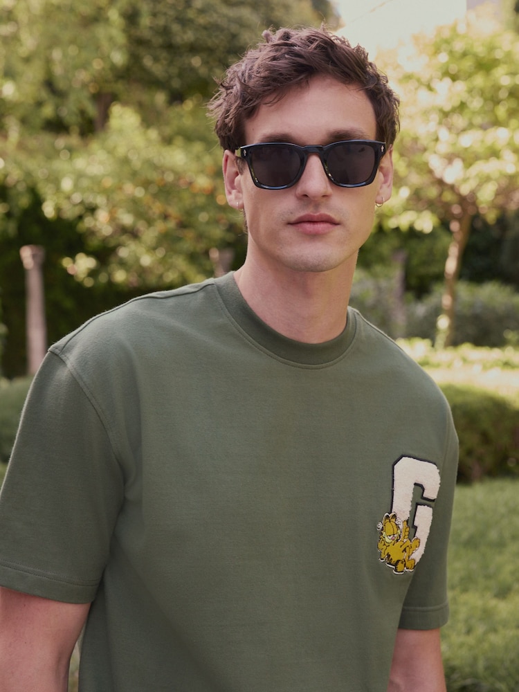 Green Garfield Varsity Regular Fit T-Shirt - Image 1 of 9