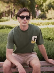 Green Garfield Varsity Regular Fit T-Shirt - Image 4 of 9