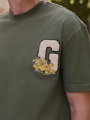 Green Garfield Varsity Regular Fit T-Shirt - Image 6 of 9