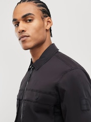 River Island Black Regular Fit Paper Touch Overshirt - Image 4 of 4