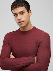 River Island Muscle Fit Textured Jumper - Obrázek 2 z 4