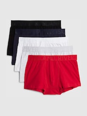 River Island Red Pop Mix Trunks 5 Pack - Image 1 of 3