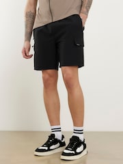River Island Black Skinny Stretch Cargo Shorts - Image 3 of 4
