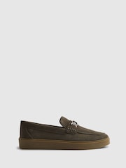 River Island Suede Cupsole Buckle Loafers - Slika 1 od 5