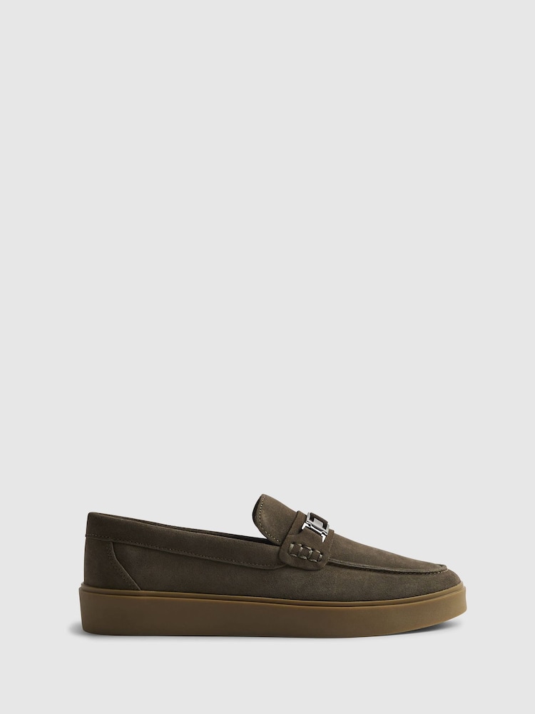 River Island Suede Cupsole Buckle Loafers - Slika 1 od 5