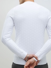 River Island Muscle Fit Textured Jumper - Imaginea 3 din 4