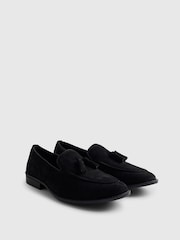 River Island Black Suede Tassel Loafers - Image 1 of 3