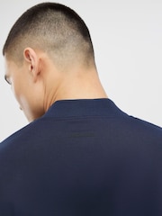 River Island Blue Neoprene Bomber Jacket - Image 2 of 4