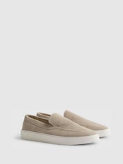 River Island Natural Suede Cupsole Loafers - Image 2 of 5
