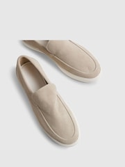 River Island Natural Suede Cupsole Loafers - Image 4 of 5