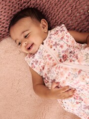 Pink Floral 2.5 Tog Removable Sleeve Baby Sleep Bag - Image 4 of 4