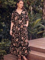 Evans Black Boho Dress - Image 1 of 3