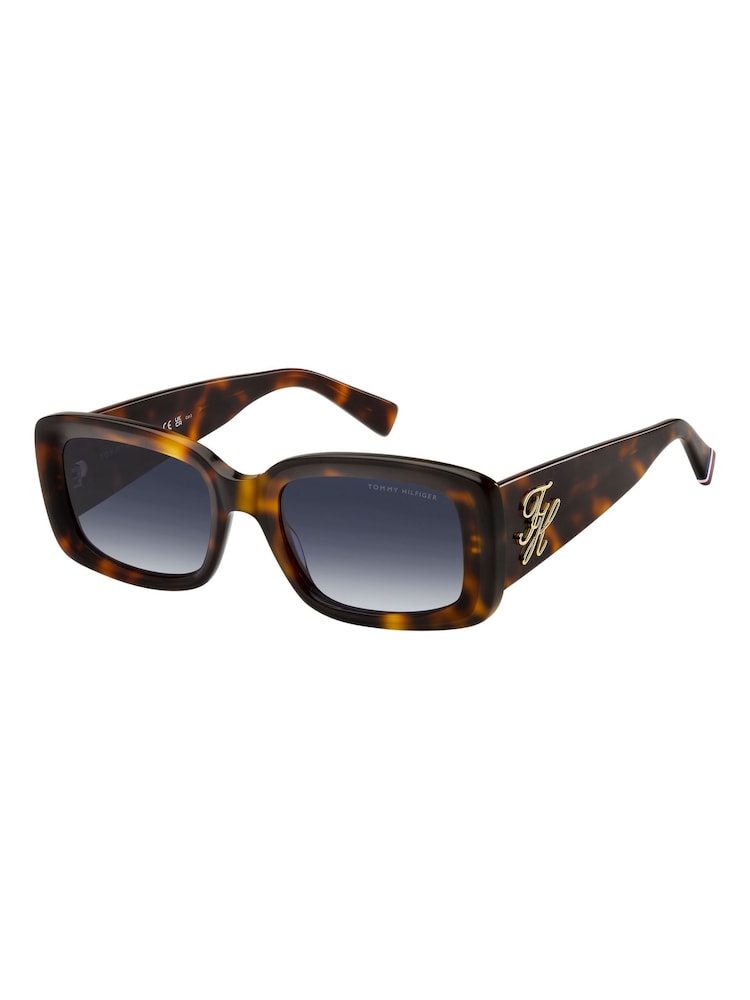 Tommy Hilfiger Brown Rectangular Sunglasses - Image 1 of 5 Tommy Hilfiger Brown Rectangular Sunglasses - Image 1 of 5