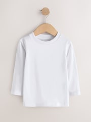 White Long Sleeve Plain T-Shirts 2 Pack (3mths-7yrs) - Image 3 of 6