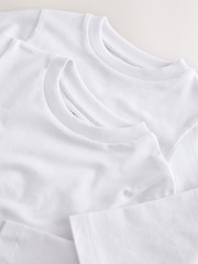 White Long Sleeve Plain T-Shirts 2 Pack (3mths-7yrs) - Image 5 of 6