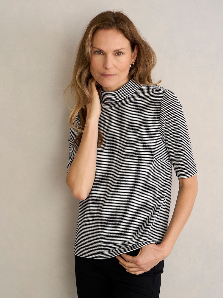 Hobbs Blue Tali Textured Top - Image 1 of 4 Hobbs Blue Tali Textured Top - Image 1 of 4