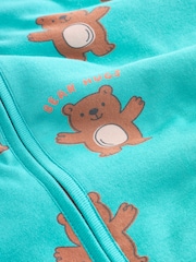 Green Bear Hugs 2.5 Tog Removable Sleeve Baby Sleep Bag - Image 9 of 11