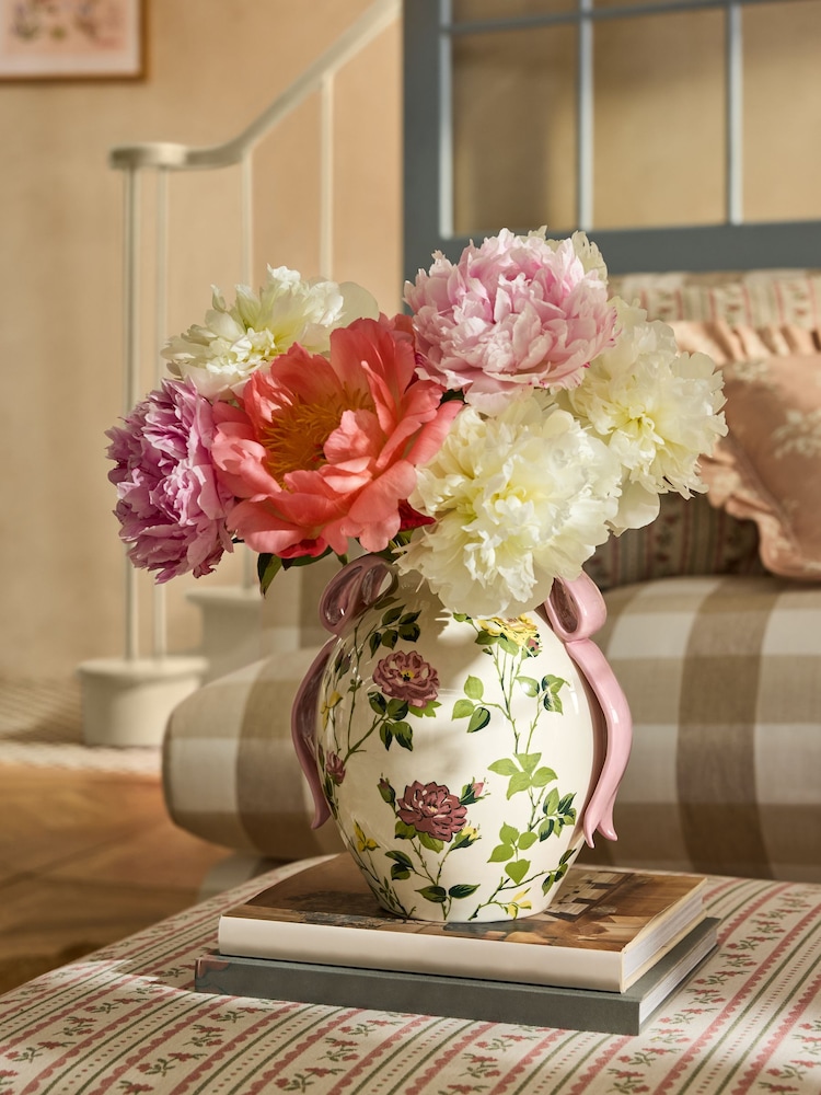 Cath Kidston Rose and Bows Vase - Image 1 of 5 Cath Kidston Rose and Bows Vase - Image 1 of 5