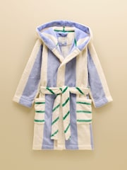 Joules Boys' Snug Blue Stripe Dressing Gown - Image 1 of 4